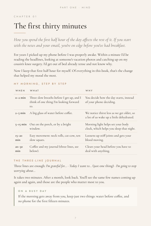 Chapter 1: The first thirty minutes